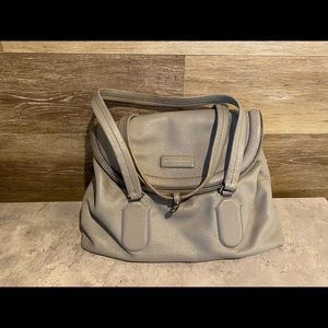 Gray Marc Jacobs Leather Messenger Bag